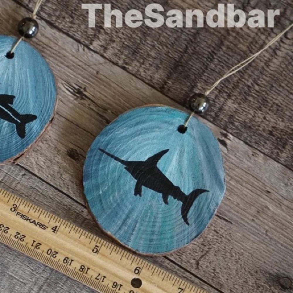 Sailfish Ornament Hand Painted Wood Ornament Fishing Ornament Gift TheSandb…
